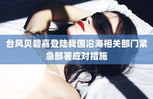 台风贝碧嘉登陆我国沿海相关部门紧急部署应对措施