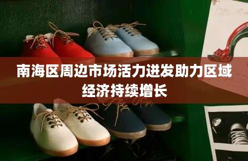南海区周边市场活力迸发助力区域经济持续增长