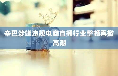 辛巴涉嫌违规电商直播行业整顿再掀高潮