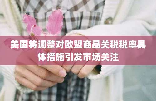 美国将调整对欧盟商品关税税率具体措施引发市场关注
