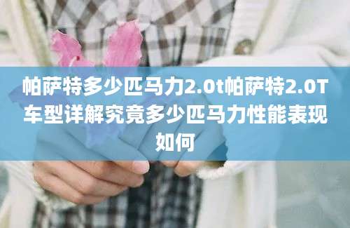 帕萨特多少匹马力2.0t帕萨特2.0T车型详解究竟多少匹马力性能表现如何
