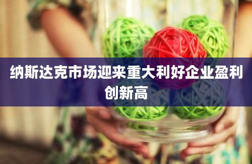 纳斯达克市场迎来重大利好企业盈利创新高