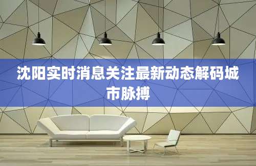 沈阳实时消息关注最新动态解码城市脉搏