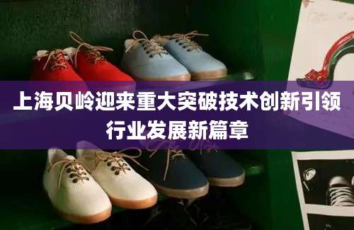 上海贝岭迎来重大突破技术创新引领行业发展新篇章