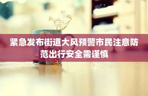 紧急发布街道大风预警市民注意防范出行安全需谨慎