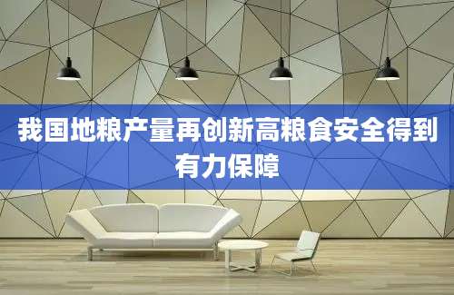 我国地粮产量再创新高粮食安全得到有力保障