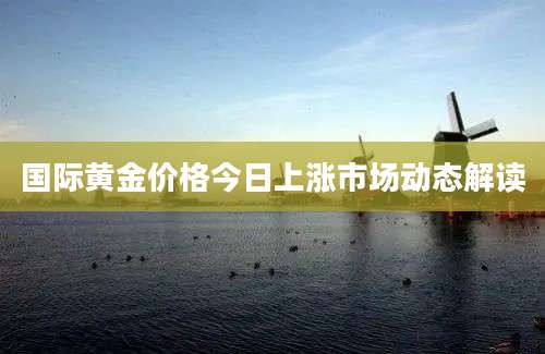 国际黄金价格今日上涨市场动态解读