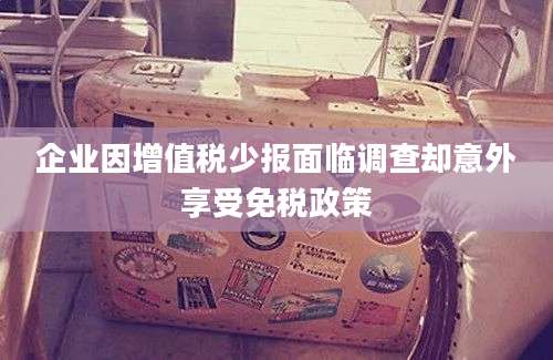 企业因增值税少报面临调查却意外享受免税政策