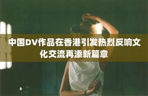 中国DV作品在香港引发热烈反响文化交流再添新篇章