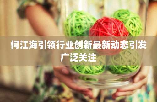 何江海引领行业创新最新动态引发广泛关注