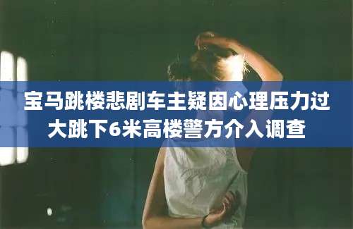宝马跳楼悲剧车主疑因心理压力过大跳下6米高楼警方介入调查