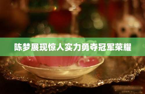 陈梦展现惊人实力勇夺冠军荣耀