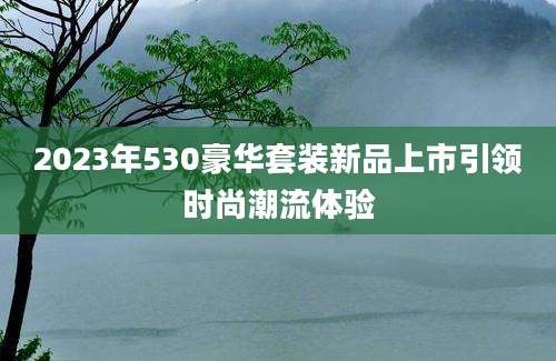 2023年530豪华套装新品上市引领时尚潮流体验