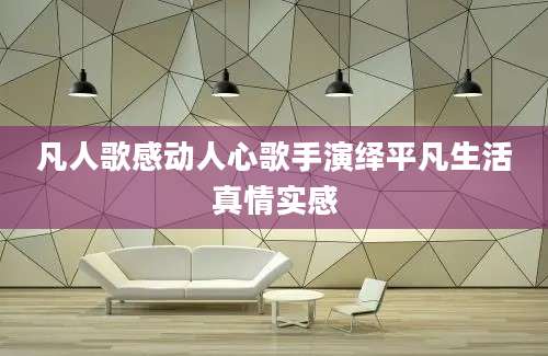 凡人歌感动人心歌手演绎平凡生活真情实感
