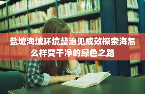 盐城海域环境整治见成效探索海怎么样变干净的绿色之路
