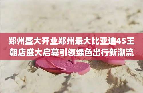 郑州盛大开业郑州最大比亚迪4S王朝店盛大启幕引领绿色出行新潮流