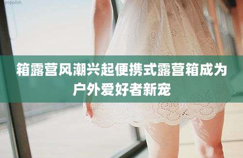 箱露营风潮兴起便携式露营箱成为户外爱好者新宠