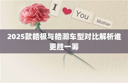 2025款皓极与皓瀚车型对比解析谁更胜一筹