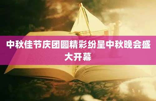 中秋佳节庆团圆精彩纷呈中秋晚会盛大开幕
