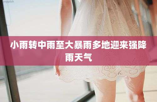 小雨转中雨至大暴雨多地迎来强降雨天气