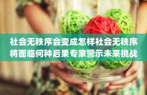 社会无秩序会变成怎样社会无秩序将面临何种后果专家警示未来挑战