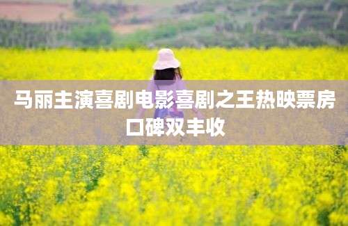 马丽主演喜剧电影喜剧之王热映票房口碑双丰收