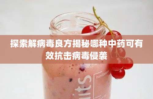 探索解病毒良方揭秘哪种中药可有效抗击病毒侵袭