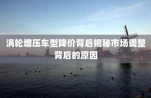 涡轮增压车型降价背后揭秘市场调整背后的原因