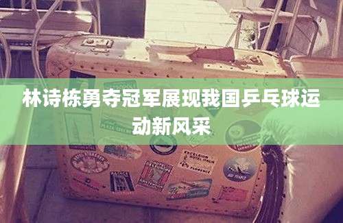 林诗栋勇夺冠军展现我国乒乓球运动新风采