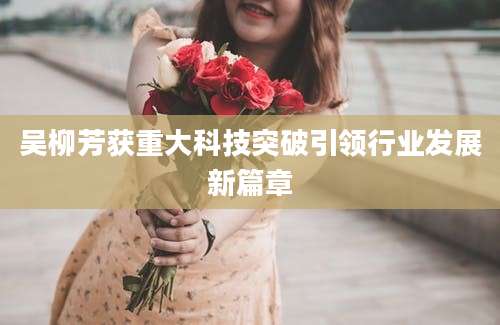 吴柳芳获重大科技突破引领行业发展新篇章