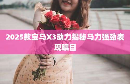2025款宝马X3动力揭秘马力强劲表现瞩目