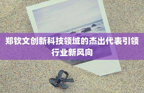 郑钦文创新科技领域的杰出代表引领行业新风向
