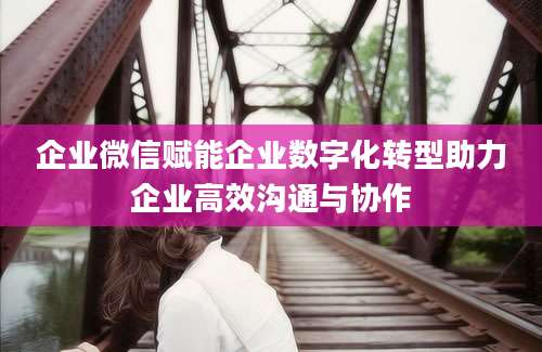 企业微信赋能企业数字化转型助力企业高效沟通与协作