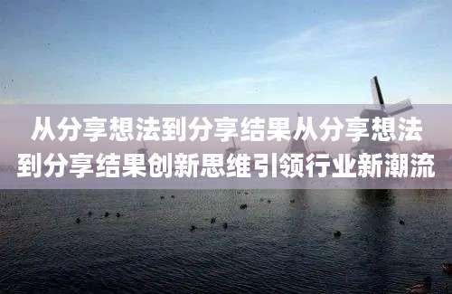 从分享想法到分享结果从分享想法到分享结果创新思维引领行业新潮流