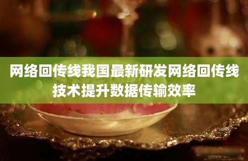 网络回传线我国最新研发网络回传线技术提升数据传输效率