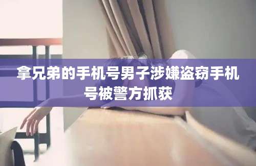 拿兄弟的手机号男子涉嫌盗窃手机号被警方抓获