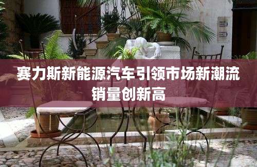 赛力斯新能源汽车引领市场新潮流销量创新高