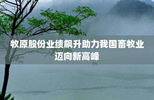 牧原股份业绩飙升助力我国畜牧业迈向新高峰