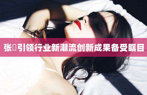 张堃引领行业新潮流创新成果备受瞩目