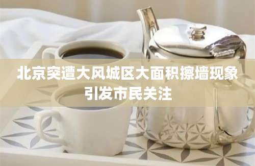 北京突遭大风城区大面积擦墙现象引发市民关注