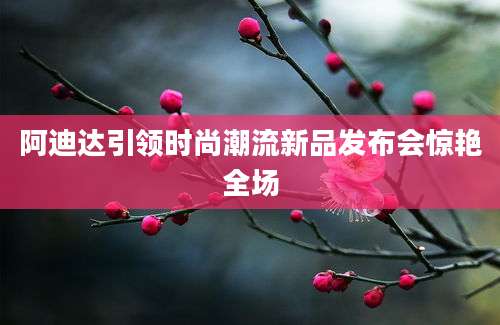 阿迪达引领时尚潮流新品发布会惊艳全场