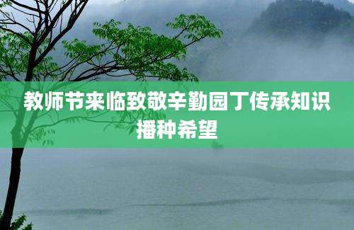 教师节来临致敬辛勤园丁传承知识播种希望