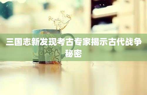 三国志新发现考古专家揭示古代战争秘密