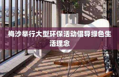 梅沙举行大型环保活动倡导绿色生活理念