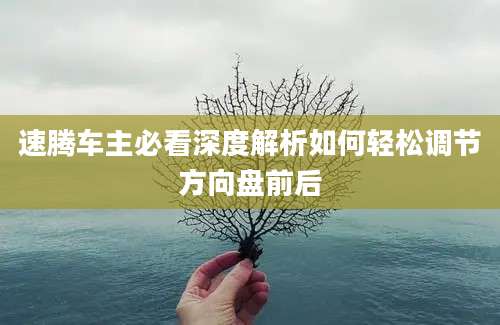 速腾车主必看深度解析如何轻松调节方向盘前后