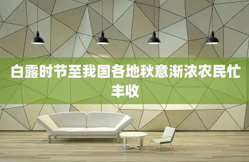白露时节至我国各地秋意渐浓农民忙丰收