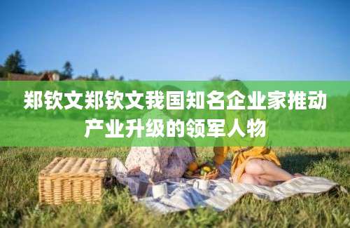 郑钦文郑钦文我国知名企业家推动产业升级的领军人物