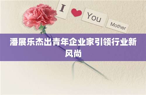 潘展乐杰出青年企业家引领行业新风尚