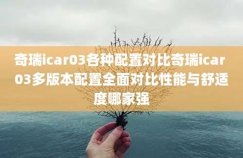 奇瑞icar03各种配置对比奇瑞icar 03多版本配置全面对比性能与舒适度哪家强