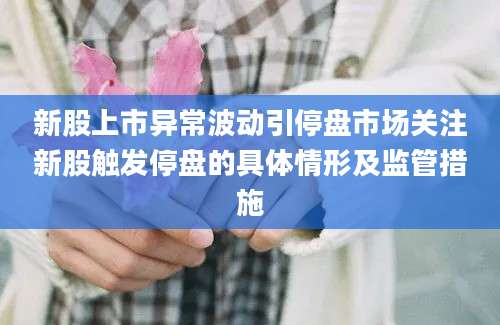 新股上市异常波动引停盘市场关注新股触发停盘的具体情形及监管措施